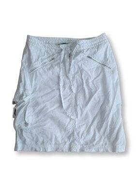 LA REDOUTE Women's White Cargo Cotton Medium Length Midi Skirt (OS)